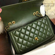 Chanel Quilted Lambskin Flap Bag Green A91365 25.5cm - 3