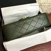 Chanel Quilted Lambskin Flap Bag Green A91365 25.5cm - 5