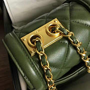 Chanel Quilted Lambskin Flap Bag Green A91365 25.5cm - 6