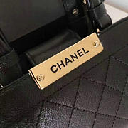 Chanel Small Label Click leather Shopping Bag Black A93731 20cm - 5