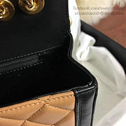 Chanel Quilted Lambskin Flap Bag Beige and Black A91365 25.5cm - 3