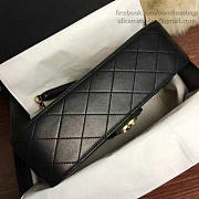 Chanel Quilted Lambskin Flap Bag Beige and Black A91365 25.5cm - 5
