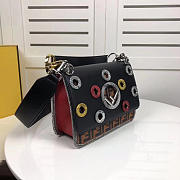 Fendi Kani Handbag Red and Black 0592 25cm - 6