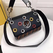 Fendi Kani Handbag Red and Black 0592 25cm - 5
