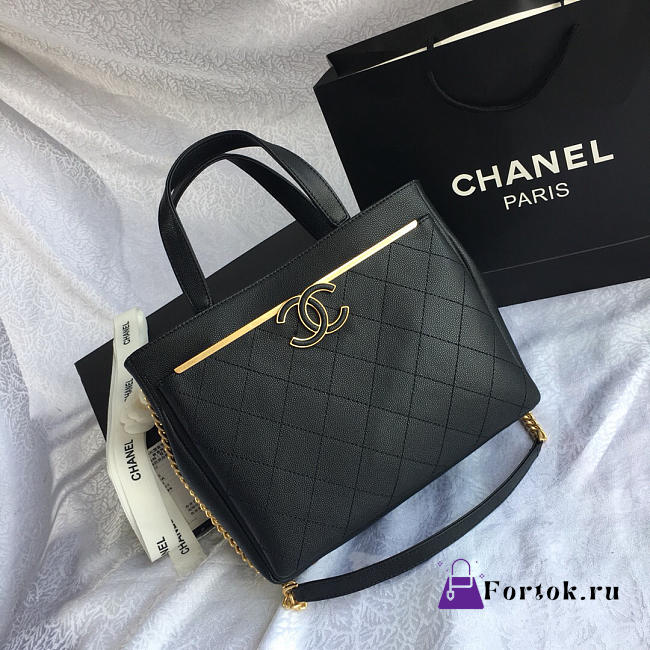 Chanel Small Shopping Bag Balck 57563 26cm - 1