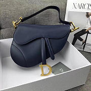 Dior Saddle Bag Original Leather blue M0446 26cm - 1