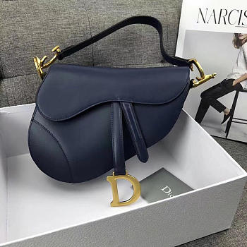 Dior Saddle Bag Original Leather blue M0446 26cm