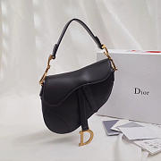 Dior Saddle Bag Original Leather Black M0446 26cm - 1