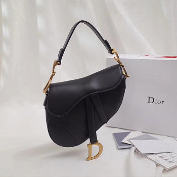 Dior Saddle Bag Original Leather Black M0446 26cm