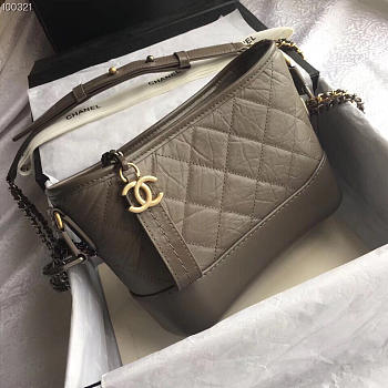 CHANEL'S GABRIELLE Small Hobo Bag Dark gray 20cm