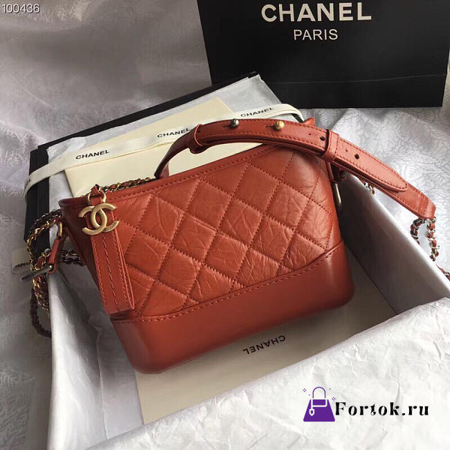 CHANEL'S GABRIELLE Small Hobo Bag Orange 20cm - 1