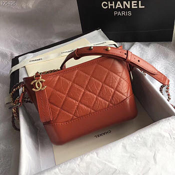 CHANEL'S GABRIELLE Small Hobo Bag Orange 20cm