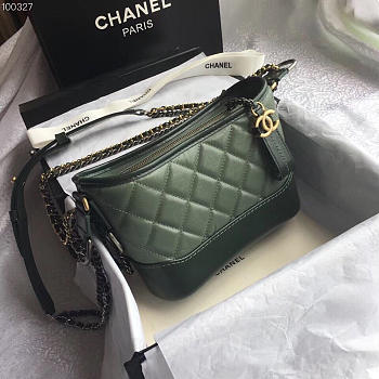 CHANEL'S GABRIELLE Small Hobo Bag green 20cm