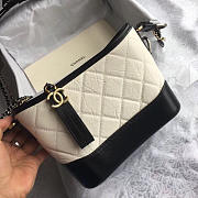 CHANEL'S GABRIELLE Small Hobo Bag White spell black 20cm - 2