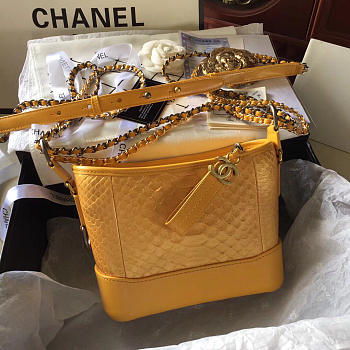 CHANEL'S GABRIELLE Hobo Bag yellow 28cm 