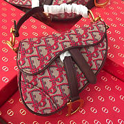 Dior Women Saddle Bag in red Canvas M0446  - 1