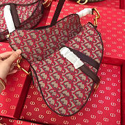 Dior Women Saddle Bag in red Canvas M0446  - 4