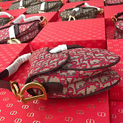 Dior Women Saddle Bag in red Canvas M0446  - 2