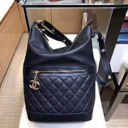 Chanel hippie shoulder bucket bag black 36cm  - 1