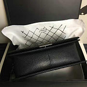 Chanel Medium Quilted Caviar Black Silver A13043 25cm - 5