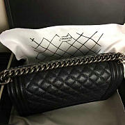 Chanel Medium Quilted Caviar Black Silver A13043 25cm - 3