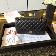 Chanel Grained & Gold-Tone Metal Black 0111221 25cm - 2