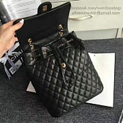 Chanel Quilted Lambskin Backpack Black Gold Hardware small 25cm - 2