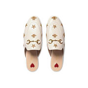 Gucci Women's Shoes White Embroidered Leather - 1