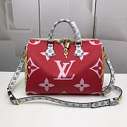 Louis Vuitton Speedy Handbag Red Color Matching 30cm - 1