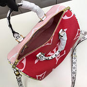 Louis Vuitton Speedy Handbag Red Color Matching 30cm - 5