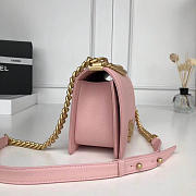 Chanel Quilted Caviar Medium Boy Bag Pink 25cm - 2