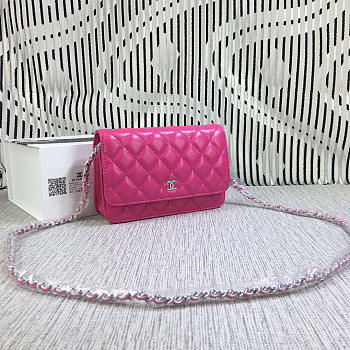 Chenal 2019 New small Diamond Bag Gold accessories and silver accessories