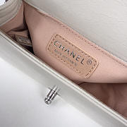 Chanel 2018 Wrinkled Calfskin White Silver Hardware 20cm - 6