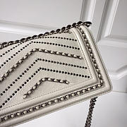 Chanel 2018 Wrinkled Calfskin White Silver Hardware 20cm - 3