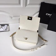 Chanel 2018 Wrinkled Calfskin White Gold Accessories 20cm - 2