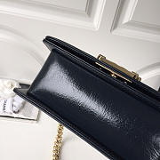 Chanel Wrinkled Flap Calfskin Black Gold Hardware 25cm - 4
