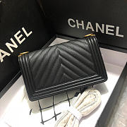 Chanel Boy Bag Leather Vlack Gold Hardware 25cm - 5
