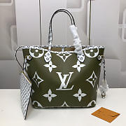 LOUIS VUITTON NEVERFULL MM GREEN 31cm  - 1