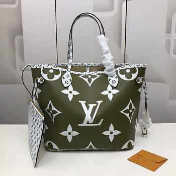 LOUIS VUITTON NEVERFULL MM GREEN 31cm 