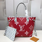 LOUIS VUITTON NEVERFULL MM RED 31cm  - 1