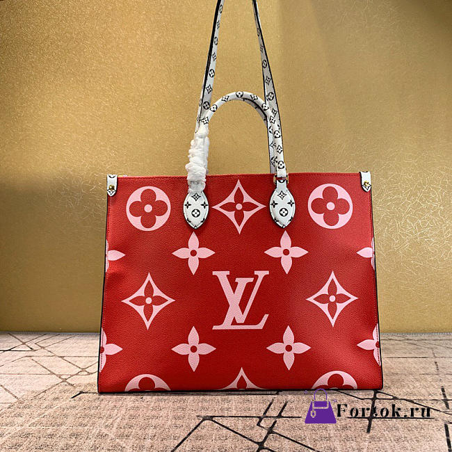 LOUIS VUITTON ONTHEGO Handbag M44570 Red Powder 41cm - 1