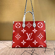 LOUIS VUITTON ONTHEGO Handbag M44570 Red Powder 41cm - 3