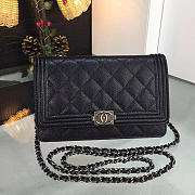 Chanel Woc Black Caviar Leather In Gold & Silver Hardware 19cm  - 1