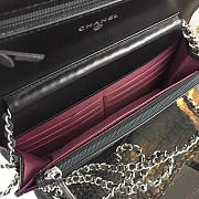 CHANEL WOC SHOULDER BAG Lambskin Gold&Silver Hardware 19cm - 3