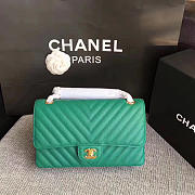 Chanel Classic Handbag Shamrock Green 25cm - 1