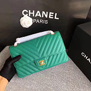 Chanel Classic Handbag Shamrock Green 25cm - 2