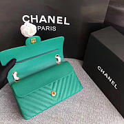 Chanel Classic Handbag Shamrock Green 25cm - 3