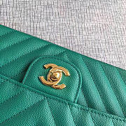 Chanel Classic Handbag Shamrock Green 25cm - 4