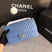 Chanel Classic Handbag Dusty Blue 25cm - 5