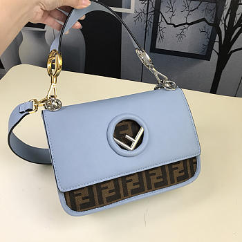 Fendi Shoulder Bag Blue 25cm